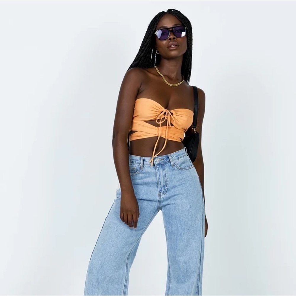 PRINCESS POLLY Rochella Top In Orange - Picture 2 of 5